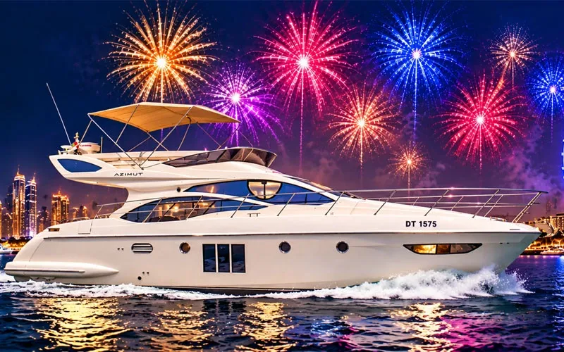 50 ft private yacht charter in Dubai for New Year's Eve