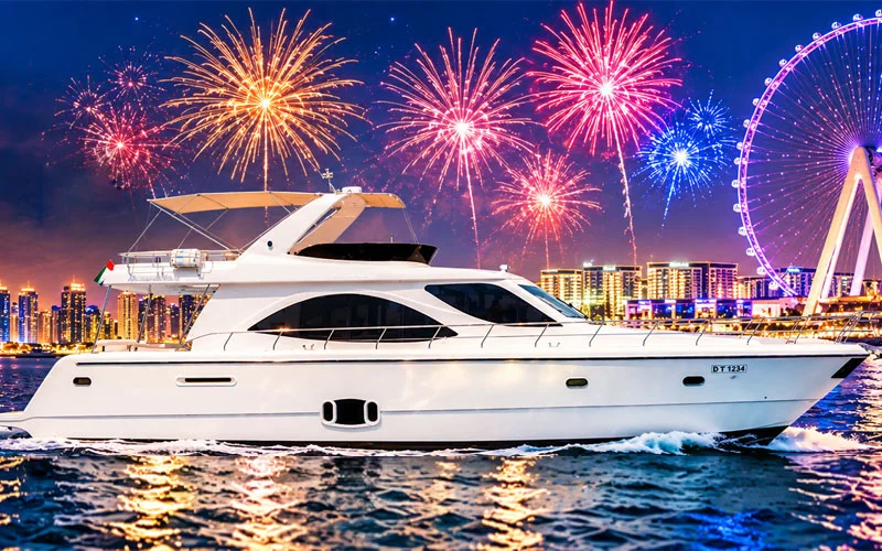 70 ft private yacht charter in Dubai for New Year's Eve