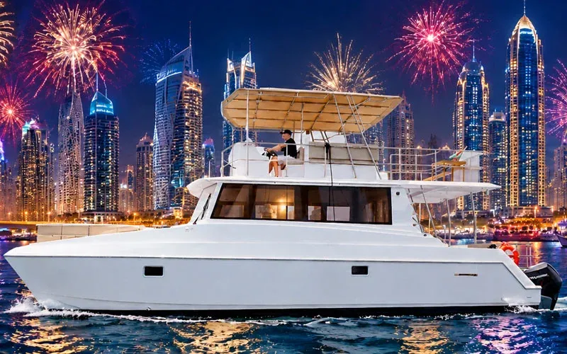 Calypso 50 ft private catamaran in Dubai for New Year's Eve