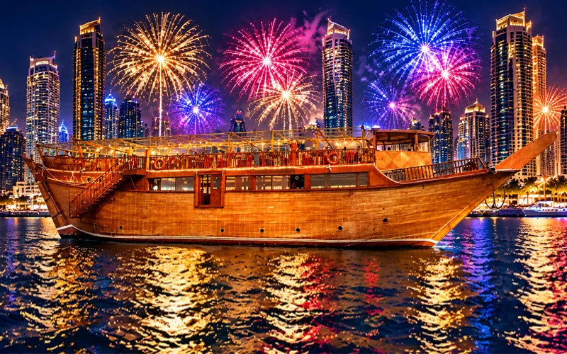 Al Mansour dhow cruise in Dubai on New Year's Eve
