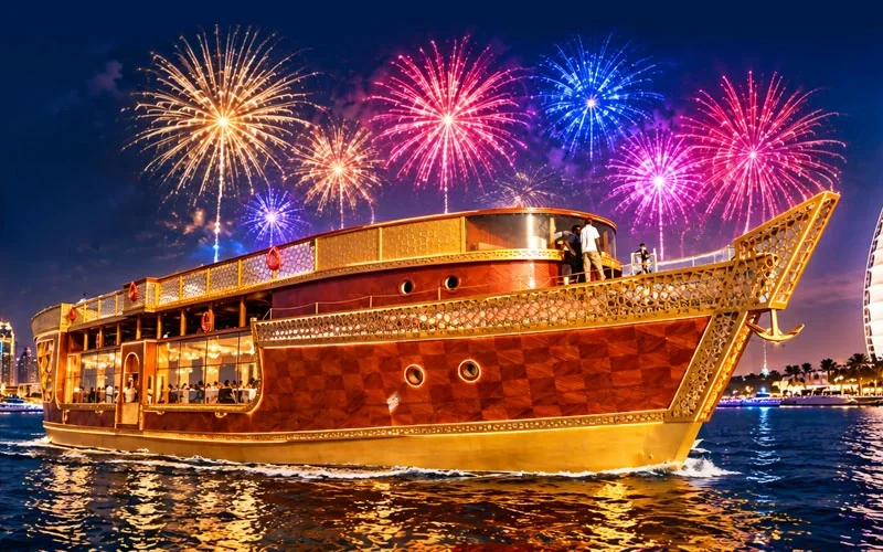 VIP New Year's Eve cruise in Dubai with buffet and live DJ